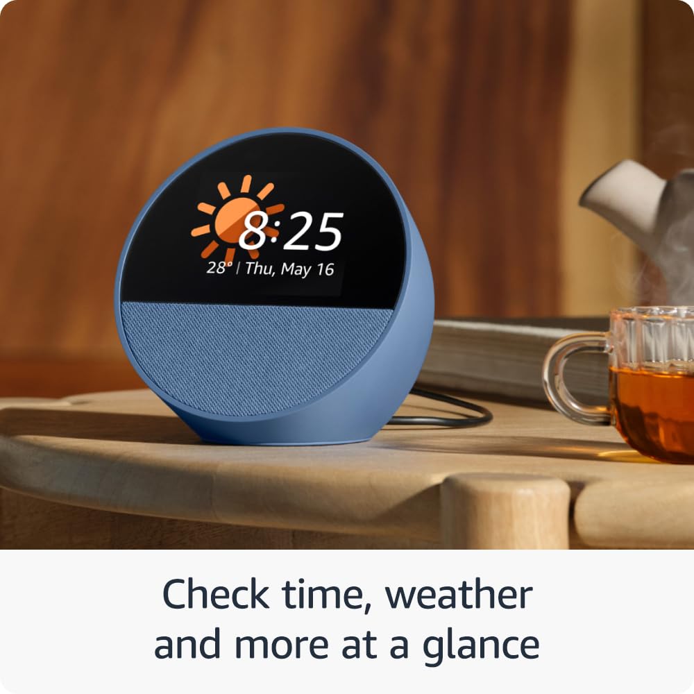 Echo spot smart alarm clock with vibrant sound
