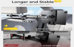 LISEN Car Headrest Tablet Mobile Holder [Extension Arm] 2024 Mount for iPad Pro, Air, Mini, Galaxy, Fire - Back Seat for Kids, Road Trip Essentials2