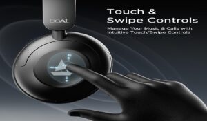 boAt New Launch Rockerz 650 Pro, Touch/Swipe Controls, Dolby Audio, 80Hrs Battery, 2Mics ENx, Fast Charge, App Support, Dual Pair, Bluetooth Over Ear Headphones with Mic
