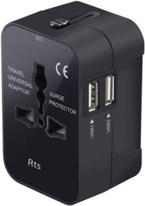 Universal Travel Adapter, International All in One Worldwide Travel Adapter and Wall Charger with USB Ports with Multi Type Power Outlet USB 2.1A,100-250 Voltage Travel Charger
