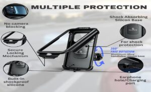 Yellowfin Fully Waterproof Handlebar Mobile Phone Mount Holder with 360 Rotation for Motorcycle Bike Scooter Bicycle Cycle Ideal for Maps and GPS Navigation M18L